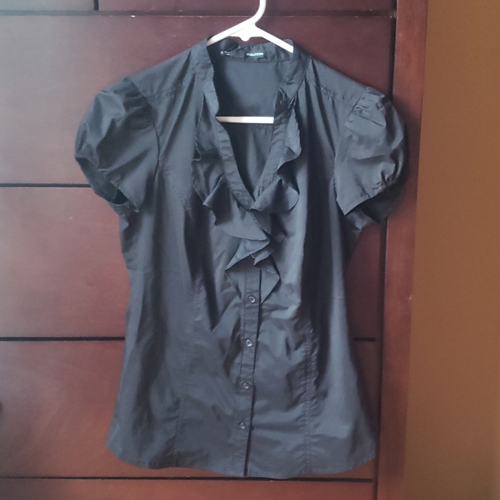 Fitted Black Dress shirt